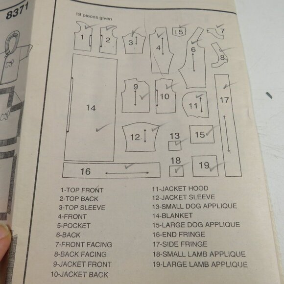 Simplicity 8371 Clothing Sewing Pattern NB- 18mts UNCUT Overalls, Jacket etc - Picture 4 of 9